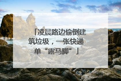 凌晨路边偷倒建筑垃圾，一张快递单“露马脚”