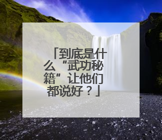 到底是什么“武功秘籍”让他们都说好？