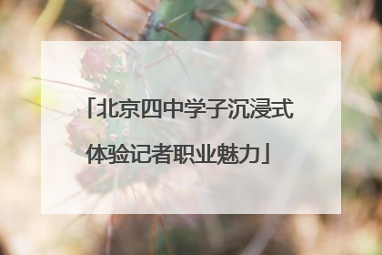 北京四中学子沉浸式体验记者职业魅力