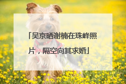 吴京晒谢楠在珠峰照片，隔空向其求婚
