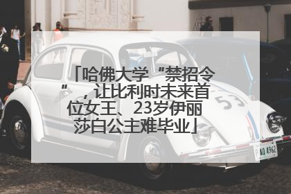 哈佛大学“禁招令”，让比利时未来首位女王、23岁伊丽莎白公主难毕业