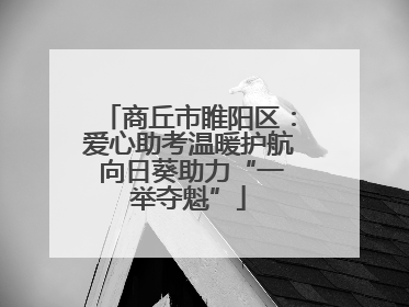 商丘市睢阳区：爱心助考温暖护航 向日葵助力“一举夺魁”