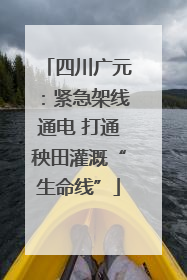 四川广元：紧急架线通电 打通秧田灌溉“生命线”