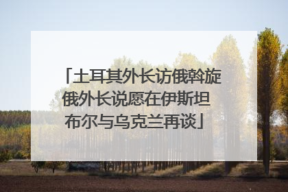 土耳其外长访俄斡旋 俄外长说愿在伊斯坦布尔与乌克兰再谈