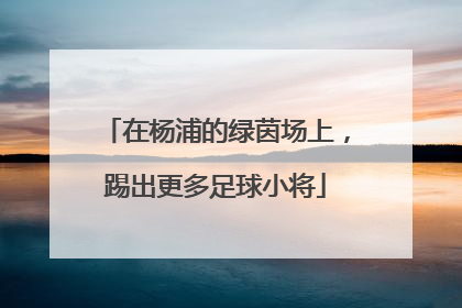 在杨浦的绿茵场上，踢出更多足球小将