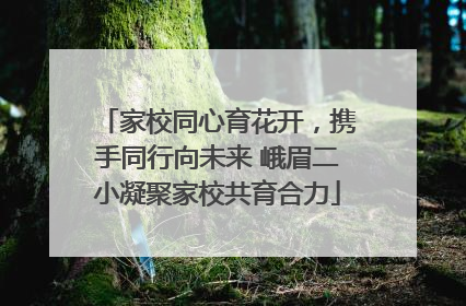 家校同心育花开，携手同行向未来 峨眉二小凝聚家校共育合力
