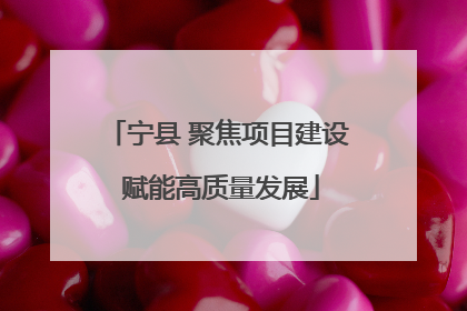 宁县 聚焦项目建设 赋能高质量发展