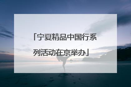 宁夏精品中国行系列活动在京举办