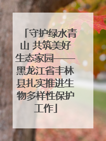 守护绿水青山 共筑美好生态家园——黑龙江省丰林县扎实推进生物多样性保护工作