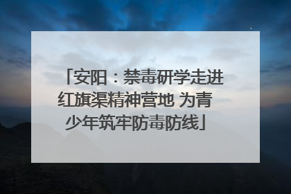 安阳：禁毒研学走进红旗渠精神营地 为青少年筑牢防毒防线