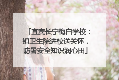 宜宾长宁梅白学校：镇卫生院进校送关怀，防暑安全知识润心田