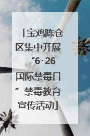 宝鸡陈仓区集中开展“6･26国际禁毒日”禁毒教育宣传活动