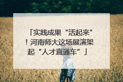 实践成果“活起来”！河南师大这场展演架起“人才直通车”
