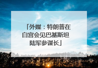 外媒：特朗普在白宫会见巴基斯坦陆军参谋长