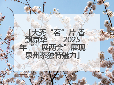 大秀“茗”片 香飘京华——2025年“一展两会”展现泉州茶独特魅力