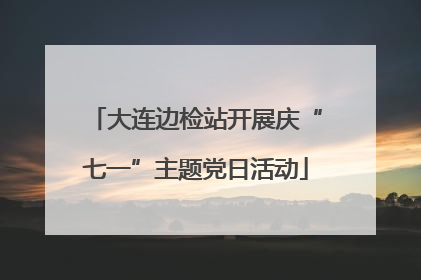 大连边检站开展庆“七一”主题党日活动