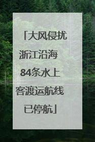 大风侵扰浙江沿海 84条水上客渡运航线已停航