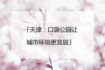 天津：口袋公园让城市环境更宜居