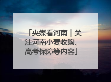 央媒看河南｜关注河南小麦收购、高考保障等内容