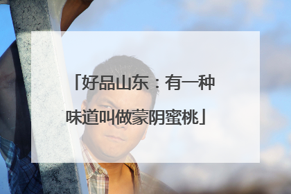 好品山东：有一种味道叫做蒙阴蜜桃