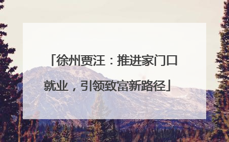徐州贾汪：推进家门口就业，引领致富新路径