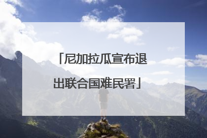 尼加拉瓜宣布退出联合国难民署