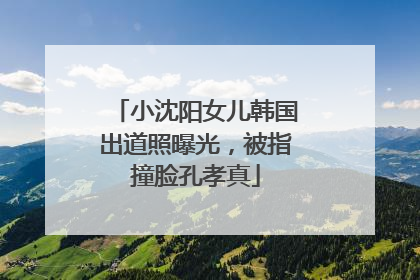 小沈阳女儿韩国出道照曝光，被指撞脸孔孝真