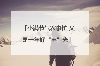 小满节气农事忙 又是一年好“丰”光
