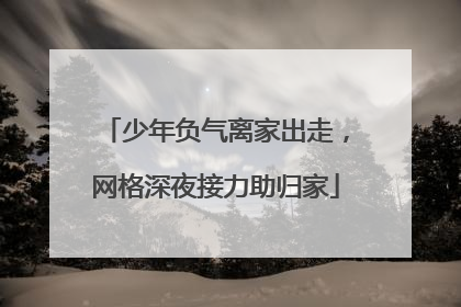 少年负气离家出走，网格深夜接力助归家