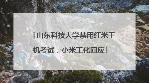 山东科技大学禁用红米手机考试，小米王化回应