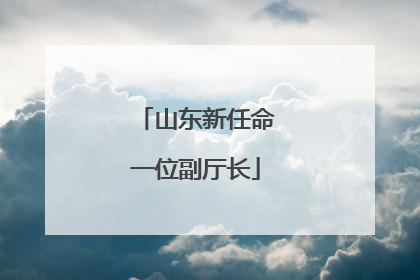 山东新任命一位副厅长
