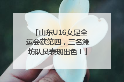 山东U16女足全运会获第四，三名潍坊队员表现出色！