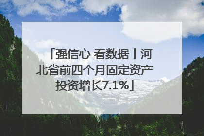强信心 看数据丨河北省前四个月固定资产投资增长7.1%