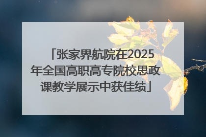 张家界航院在2025年全国高职高专院校思政课教学展示中获佳绩