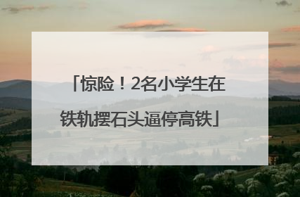 惊险！2名小学生在铁轨摆石头逼停高铁