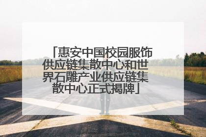惠安中国校园服饰供应链集散中心和世界石雕产业供应链集散中心正式揭牌