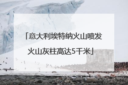 意大利埃特纳火山喷发 火山灰柱高达5千米