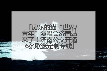 房东的猫“世界/青年”演唱会济南站来了！济南公交开通6条歌迷定制专线