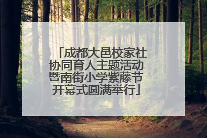 成都大邑校家社协同育人主题活动暨南街小学紫藤节开幕式圆满举行