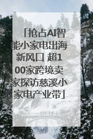 抢占AI智能小家电出海新风口 超100家跨境卖家探访慈溪小家电产业带