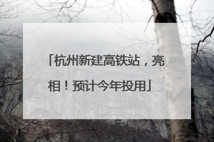 杭州新建高铁站，亮相！预计今年投用