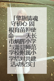 擎旗铸魂守初心 固根育苗担使命——天长市炳辉小学与萧县师范学校附属小学结对共建活动纪实