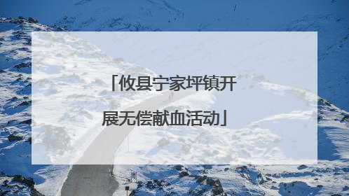 攸县宁家坪镇开展无偿献血活动
