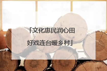 文化惠民润心田 好戏连台暖乡村