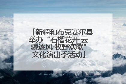 新疆和布克赛尔县举办“石榴花开·云骥逐风·牧野欢歌”文化演出季活动