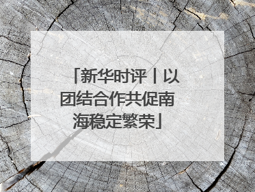 新华时评丨以团结合作共促南海稳定繁荣