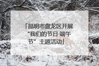 昆明市盘龙区开展“我们的节日·端午节”主题活动