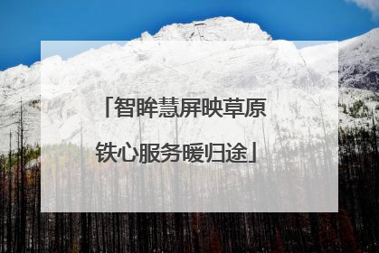 智眸慧屏映草原 铁心服务暖归途