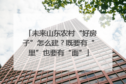 未来山东农村“好房子”怎么建？既要有“里”也要有“面”