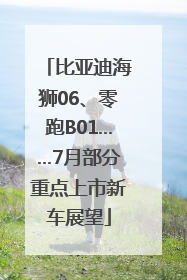 比亚迪海狮06、零跑B01……7月部分重点上市新车展望